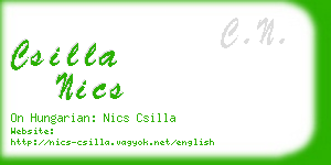 csilla nics business card